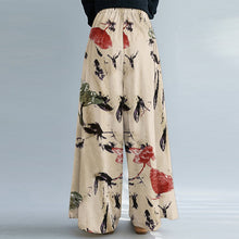 Load image into Gallery viewer, Cotton And Linen Printed Wide-Leg Pants