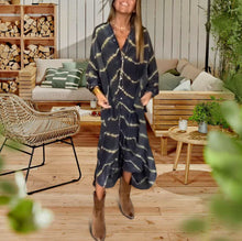 Load image into Gallery viewer, Stripe Long Sleeves Dress