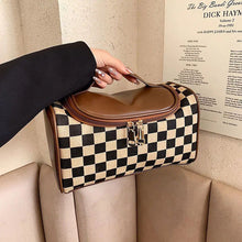 Load image into Gallery viewer, Vintage Checkerboard Pattern Makeup Bag