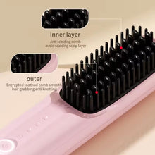 Load image into Gallery viewer, Cordless Hair Straightener Brush