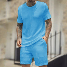 Load image into Gallery viewer, Men's Solid Textured Shorts Set