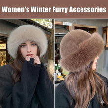 Load image into Gallery viewer, Women's Winter Faux Fur Bucket Hat