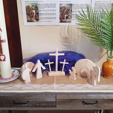 Load image into Gallery viewer, Easter Scene Wooden Decoration