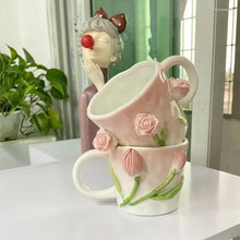 Load image into Gallery viewer, 3D Flower Coffee Mug