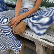 Load image into Gallery viewer, Striped Knit Color-Block Low-Rise Casual Pants