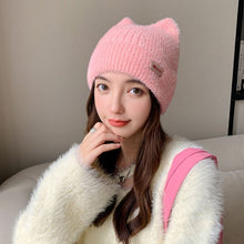 Load image into Gallery viewer, Cute Cat Ear Beanie Hat