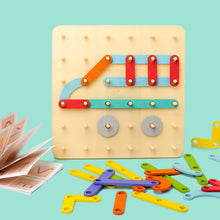 Load image into Gallery viewer, Montessori Pegboard Puzzle