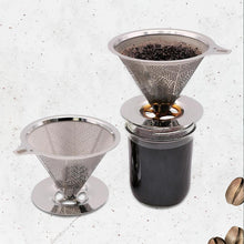 Load image into Gallery viewer, Stainless Steel Pour Over Drip Coffee Filter for Mason Jars