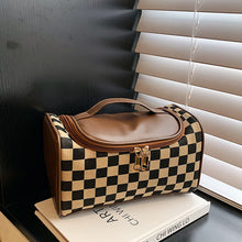 Load image into Gallery viewer, Vintage Checkerboard Pattern Makeup Bag
