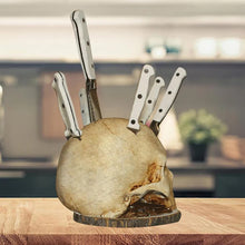 Load image into Gallery viewer, Gothic Skull Knife Holder