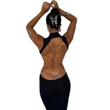 Load image into Gallery viewer, Women's Backless Butterfly Decor Bodycon Dress