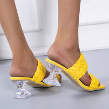 Load image into Gallery viewer, Crystal High-heeled Slippers