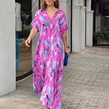 Load image into Gallery viewer, Casual dress with painted print