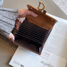 Load image into Gallery viewer, Checkerboard Pattern D Letter Design Card Holder