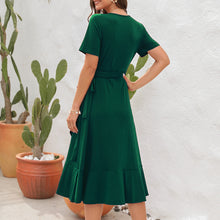 Load image into Gallery viewer, V-Neck High Waist Dress