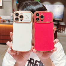 Load image into Gallery viewer, Cute Wave Shape With Love Heart Raised Camera Protection Phone Case