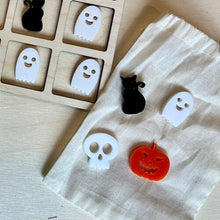 Load image into Gallery viewer, Wooden Halloween Tic Tac Toe Board Boo