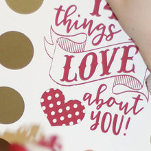 Load image into Gallery viewer, Valentine's Scratch Off Advent "14 things I or WE love about you!"
