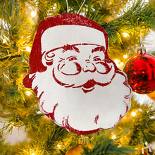 Load image into Gallery viewer, Vintage Wooden Jolly Santa Ornament
