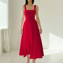 Load image into Gallery viewer, New Women's Thick Straps Midi Dress
