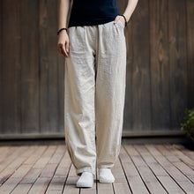 Load image into Gallery viewer, Casual Cotton Hemp Trousers