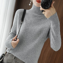 Load image into Gallery viewer, Women's Solid Turtleneck Knit Sweater