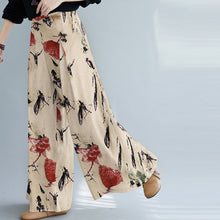 Load image into Gallery viewer, Cotton And Linen Printed Wide-Leg Pants