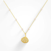 Load image into Gallery viewer, Vintage Mermaid Pearl Shell Necklace