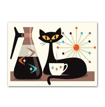 Load image into Gallery viewer, Katte kunsttrykk dekorasjonsmaleri