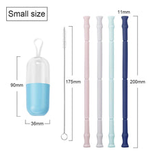 Load image into Gallery viewer, Silicone Straw Drinking Reusable，4PCS