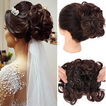 Load image into Gallery viewer, Short Messy Curly Dish Hair Bun Extension