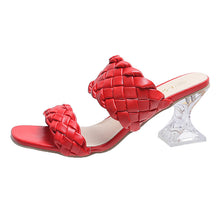 Load image into Gallery viewer, Crystal High-heeled Slippers