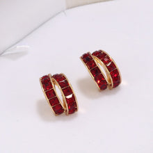 Load image into Gallery viewer, Simple C-shaped Diamond Earrings