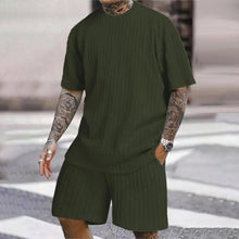 Load image into Gallery viewer, Men's Solid Textured Shorts Set