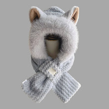 Load image into Gallery viewer, Cute Fox Ears 2-in-1 Hat and Scarf