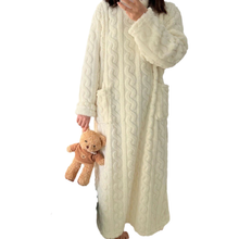 Load image into Gallery viewer, Winter Coral Velvet Home Clothes