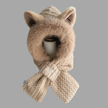 Load image into Gallery viewer, Cute Fox Ears 2-in-1 Hat and Scarf
