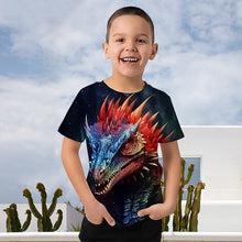 Load image into Gallery viewer, Dinosaur Print Boys Short Sleeve T-Shirt