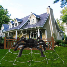 Load image into Gallery viewer, Halloween Spider Decorations Stretch Cobweb