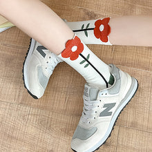Load image into Gallery viewer, 3D Textured Floral Socks