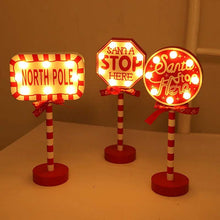Load image into Gallery viewer, Christmas Street Sign Decoration Lights