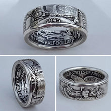 Load image into Gallery viewer, 1945 Engraved Half Dollar Coin Ring