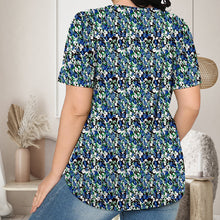 Load image into Gallery viewer, Elegant Pleated Round-Neck T-Shirt for Women