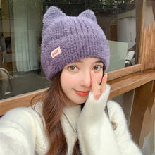 Load image into Gallery viewer, Cute Cat Ear Beanie Hat