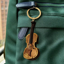 Load image into Gallery viewer, Crafted Leather Violin &amp; Cello Keychain