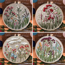 Load image into Gallery viewer, Beginner's Embroidery Flower Kit
