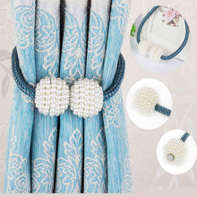 Load image into Gallery viewer, Pearl Curtain Tiebacks with Strong Magnetic Clips, 2 pcs