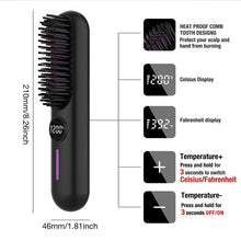 Load image into Gallery viewer, Portable Cordless Straightener Brush