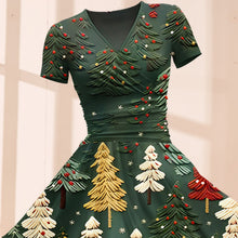Load image into Gallery viewer, Women's Christmas Tree Print Design Maxi Dress