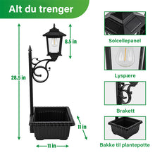 Load image into Gallery viewer, Soldrevet blomsterpotte gatelys